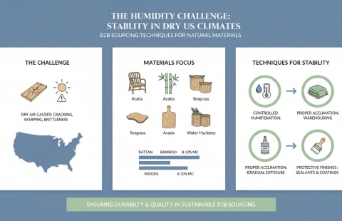 Conquering the Humidity Challenge: How to Source Climate-Resilient Natural Decor for Dry US Markets